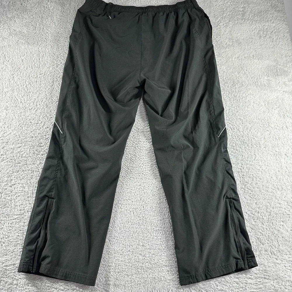 Reebok Windbreaker Track Pants Mens XL Lined Pockets Elastic‎ Zip Ankle
